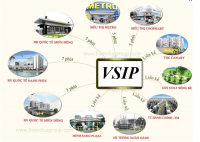 Bán đất nền ở Việt Sing - Vsip 1 - Bình Dương - đường NA7( D11 nối dài).